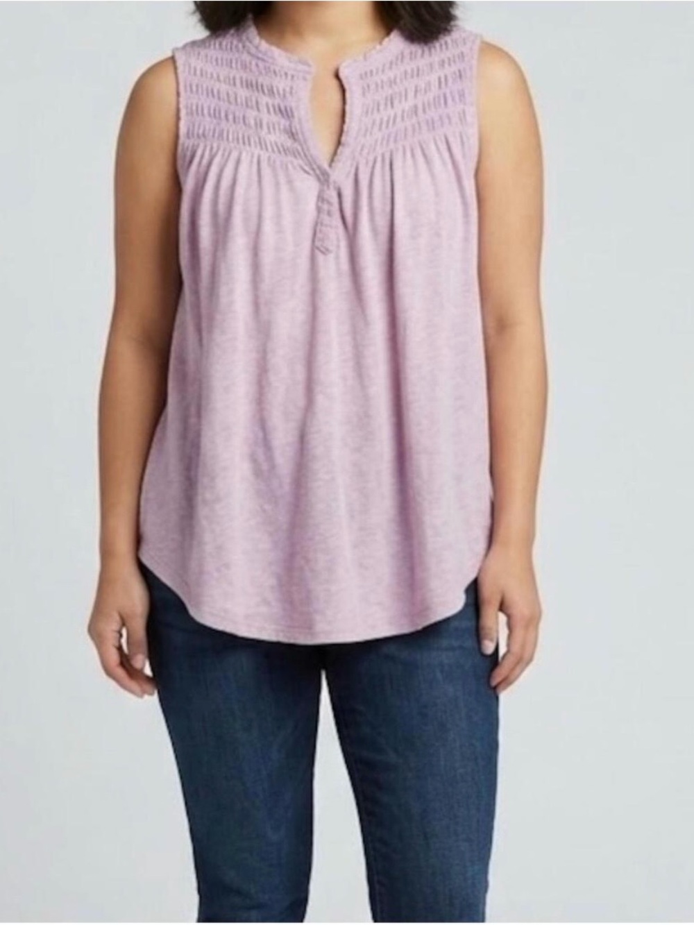 Free People New To Town Smocked Tank Pink Womens Small